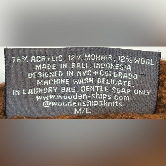 Wooden Ships Tara Zip Bomber Cardi in Brown, Size Medium-Large - Picture 12 of 13